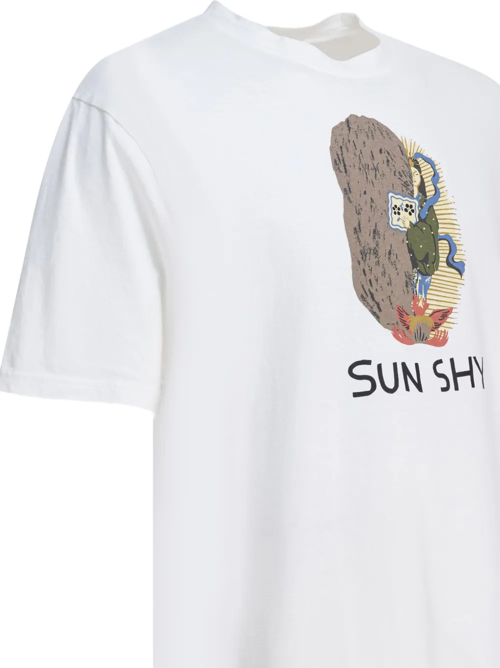 KAPITAL T-shirt met grafische print Wit
