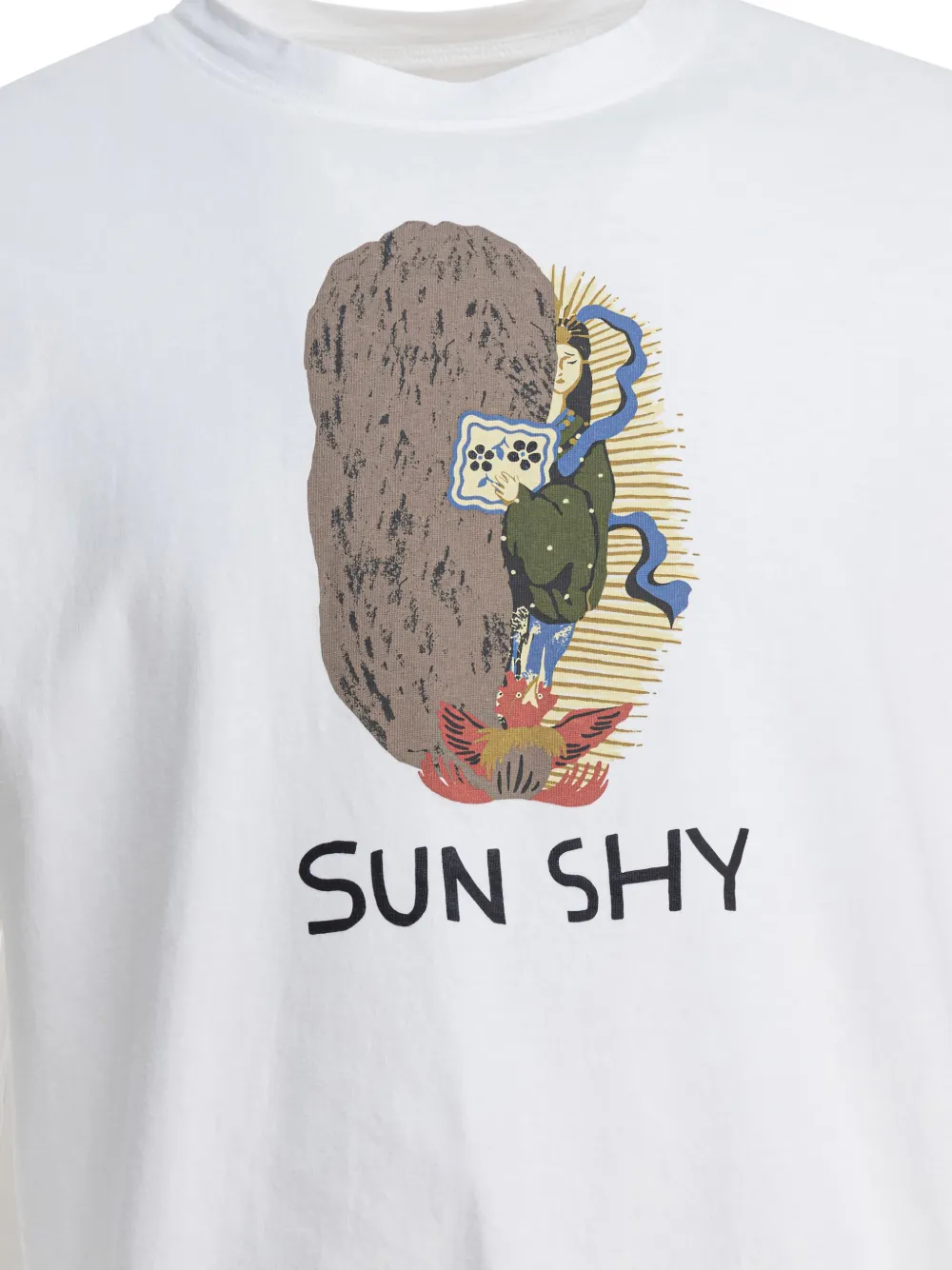 KAPITAL T-shirt met grafische print Wit