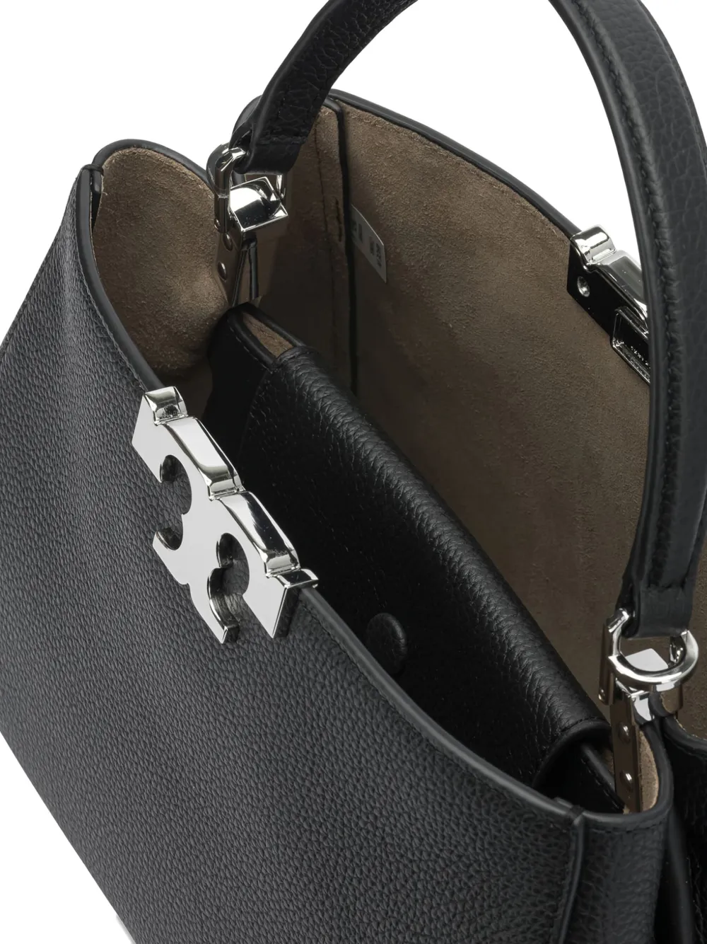 Tory Burch Medium Eleanor Leather Tote Bag In Black