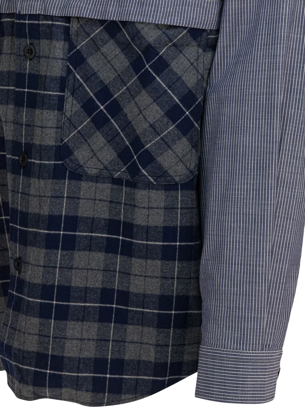 Comme des Garçons Homme Overhemd met borstzak Blauw