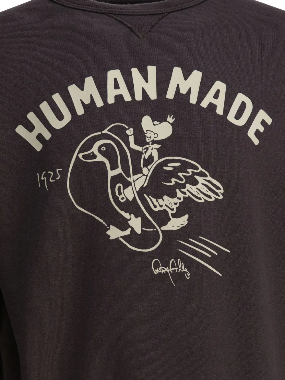 Human Made Tsuriami katoenen sweater met grafische print Bruin