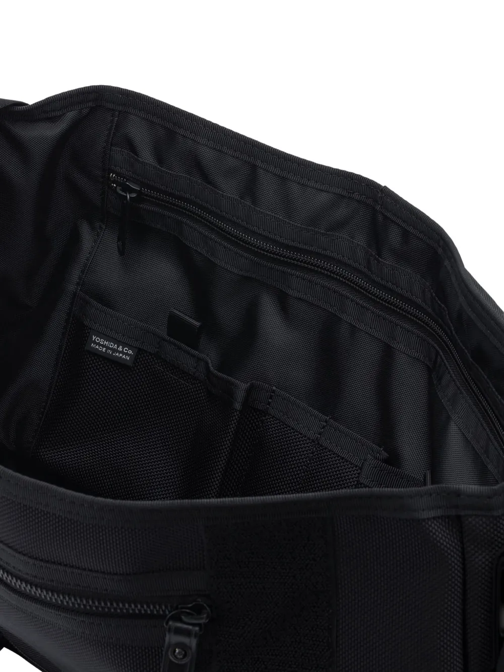 Porter-yoshida & Co Heat Buckle Strap Mensseger Bag In Black