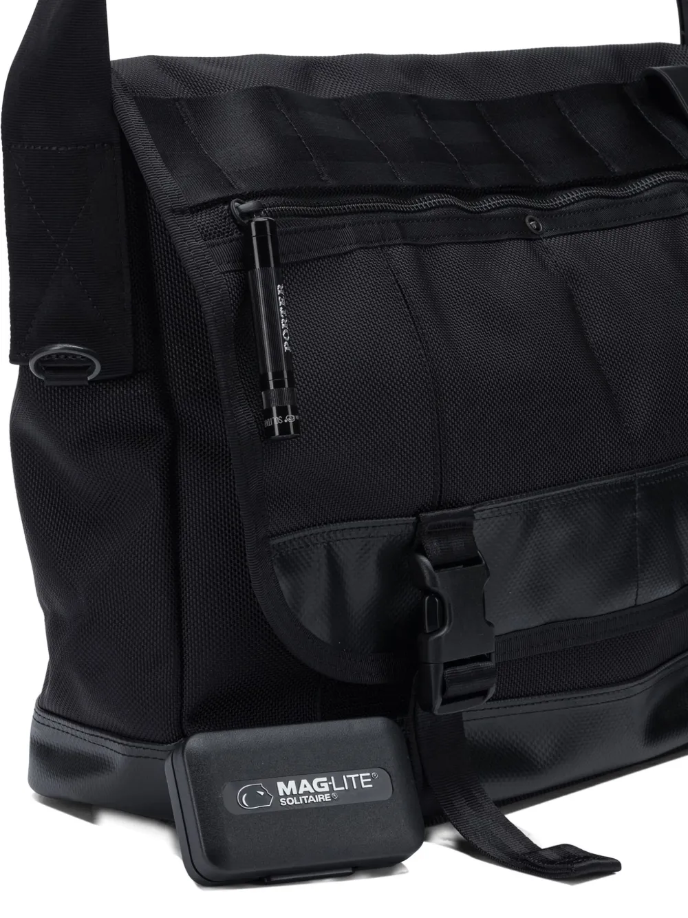 Porter-yoshida & Co Heat Buckle Strap Mensseger Bag In Black