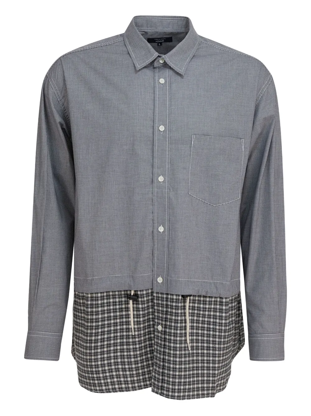 Comme des Garçons Homme check-pattern shirt – Grey
