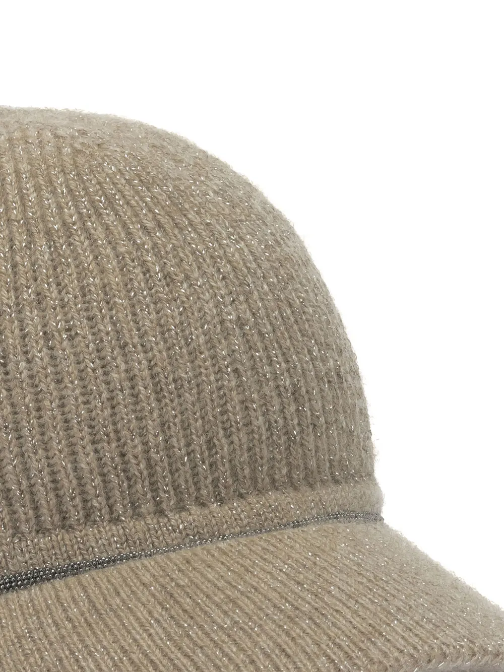 Brunello Cucinelli Geribbelde honkbalpet Beige