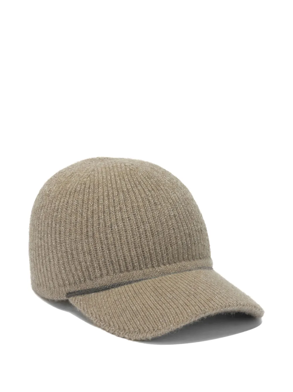 Brunello Cucinelli Geribbelde honkbalpet Beige