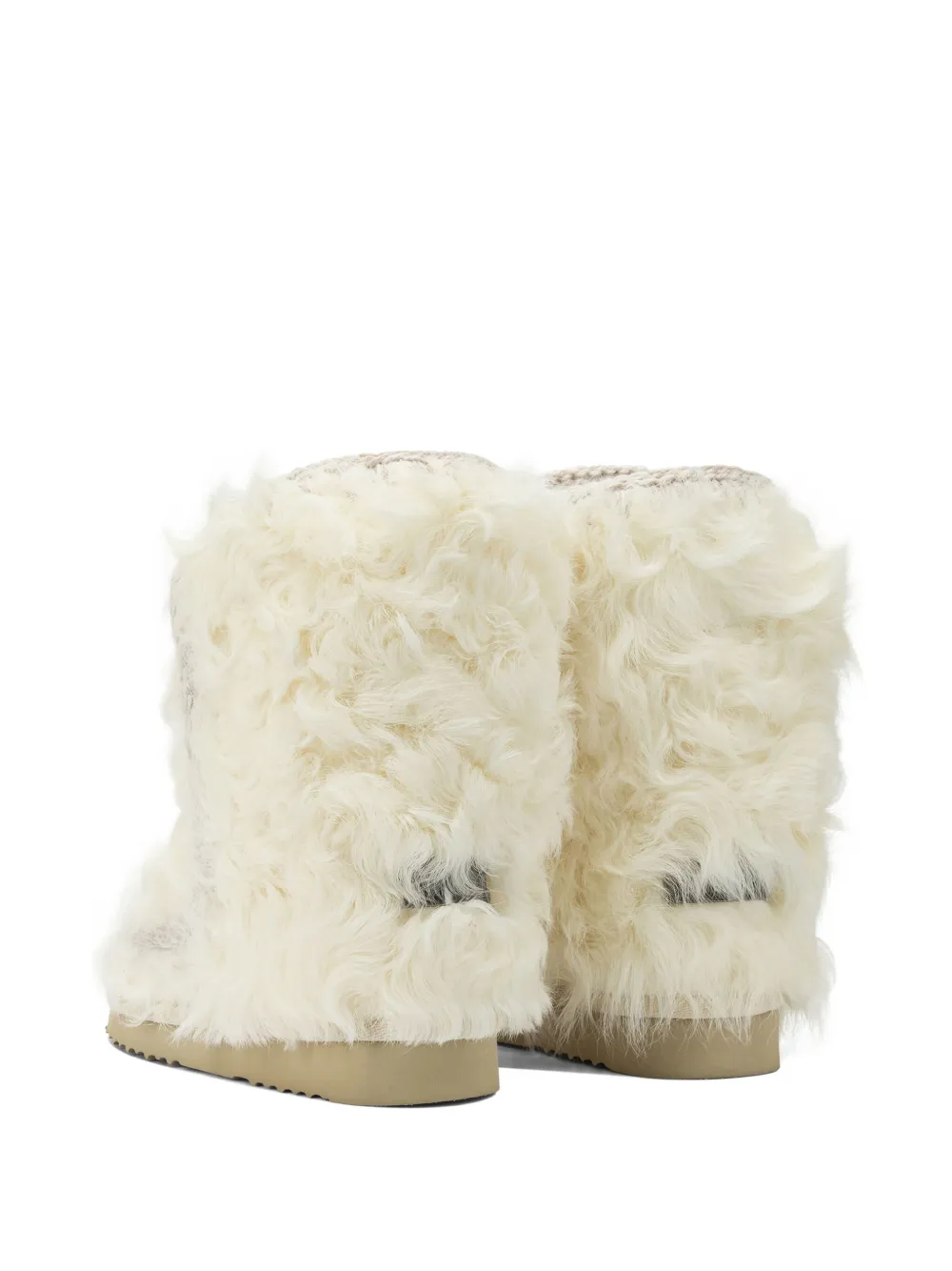 Mou Eskimo 24 Checkiang Fur Ankle Boots In White