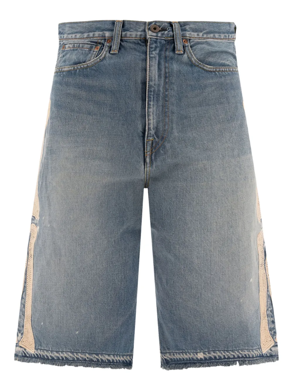 KAPITAL shorts de mezclilla con apliques de crochet | azul | Image 1