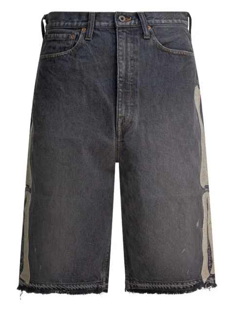 KAPITAL shorts con apliques de hueso