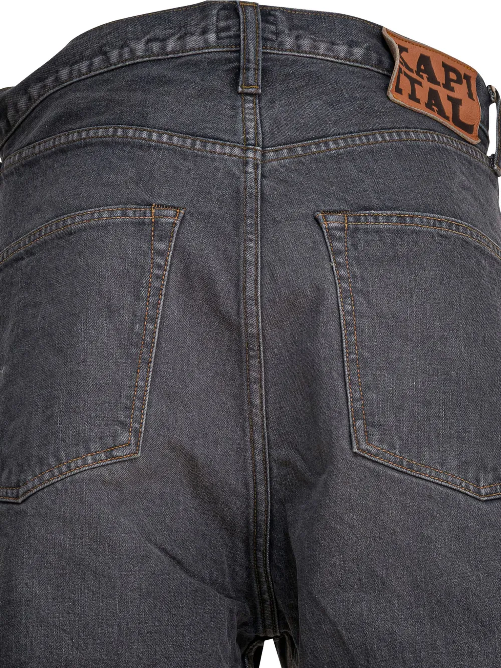 KAPITAL Shorts met franje en applicatie Grijs