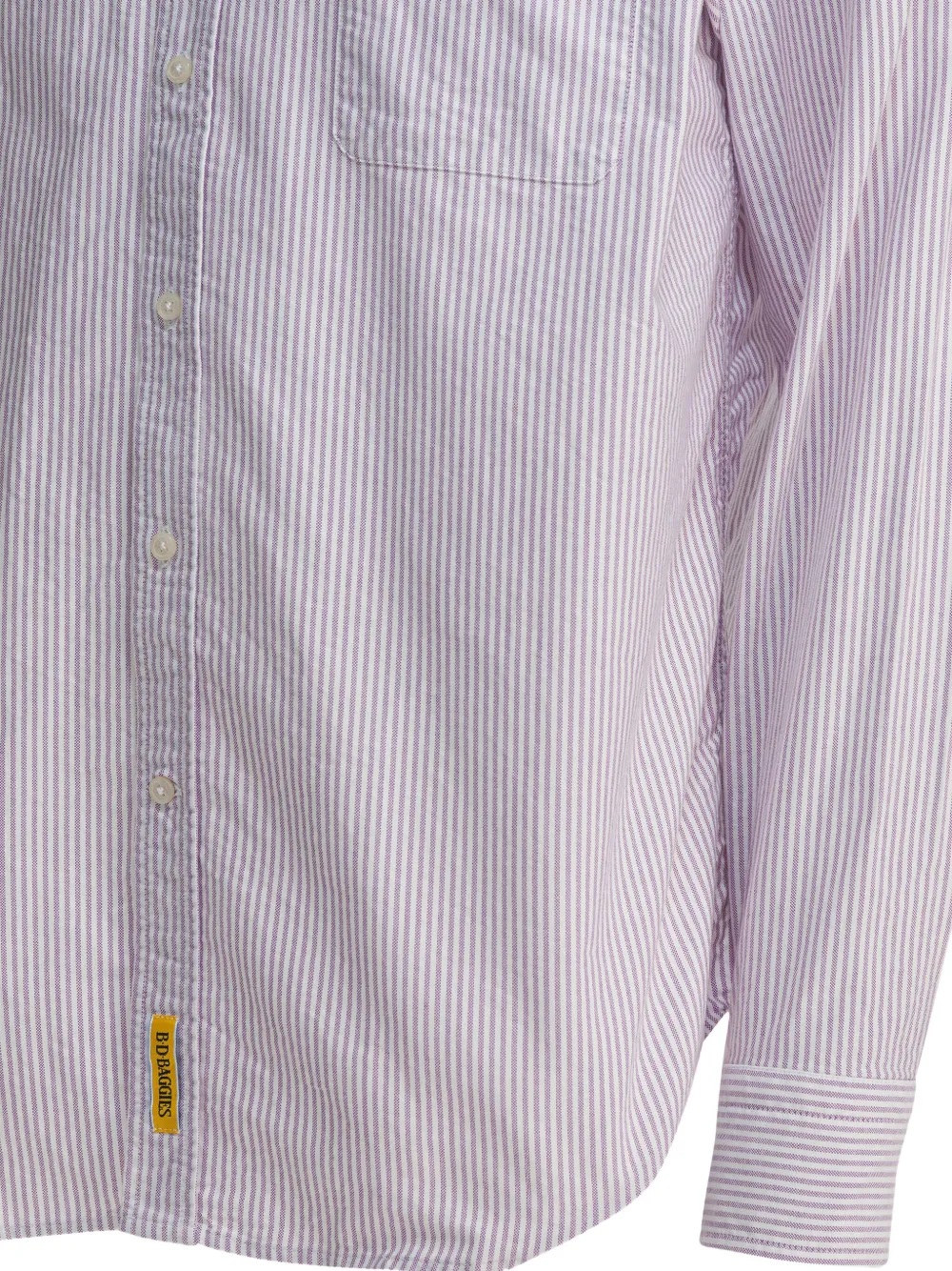 Bd Baggies Striped Pocket Shirt In Pink