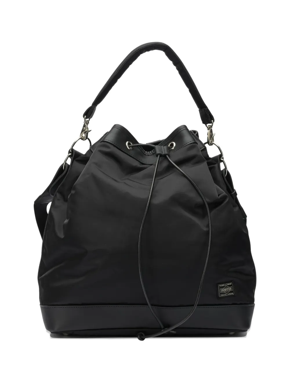 Porter-Yoshida & Co. drawstring leather shoulder bag | Black | Image 1