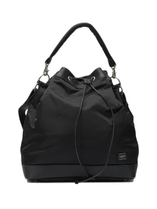 【美品】NEXUSVII PORTER ドローストリングバッグ 黒 Porter-Yoshida & Co. ドローストリング レザーショルダーバッグ