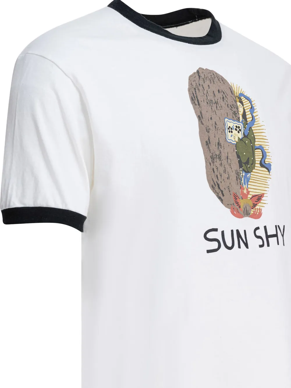 KAPITAL T-shirt met grafische print Wit