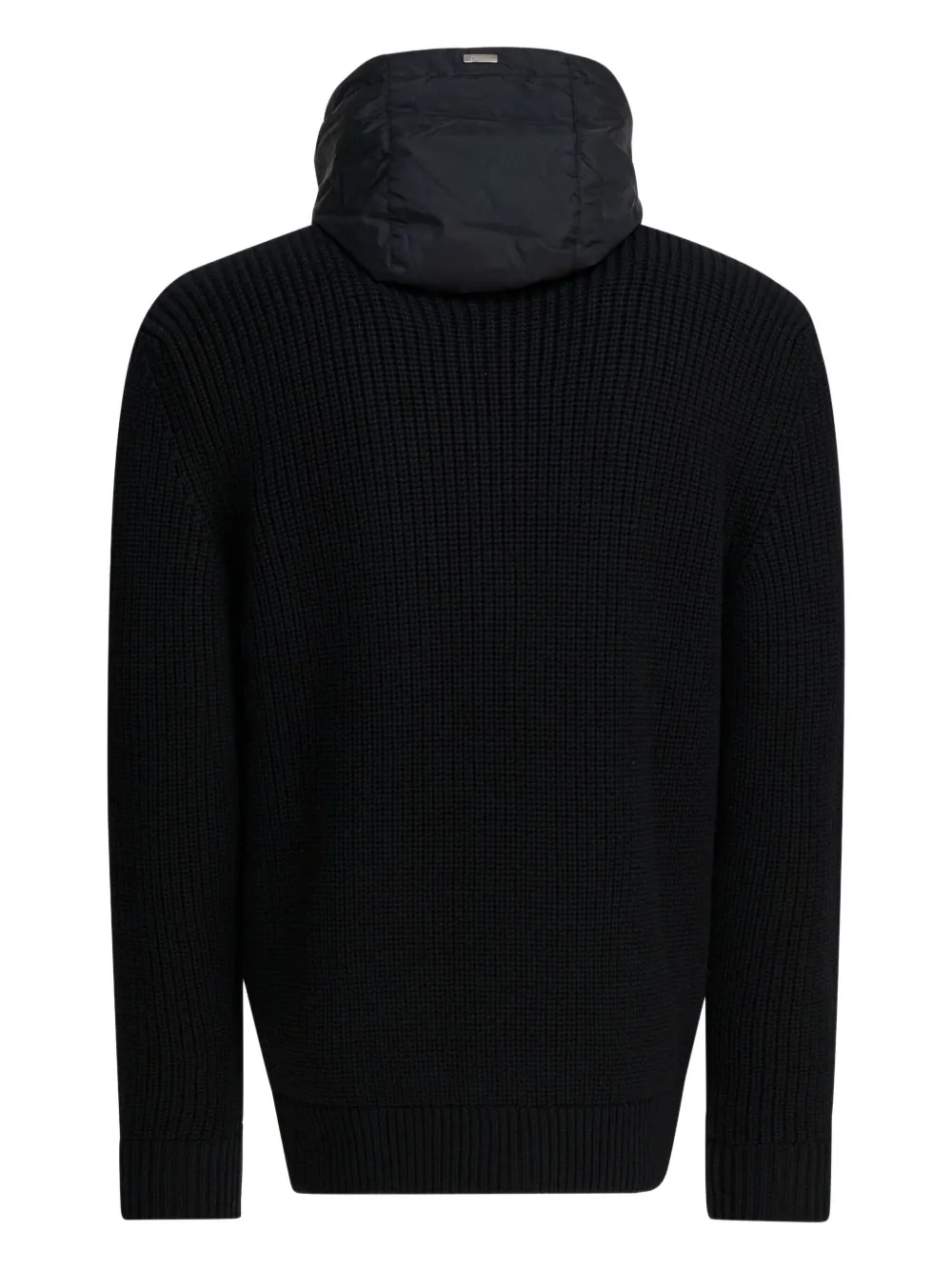 Herno Giacca In Maglia Pettorina Nylon In Black