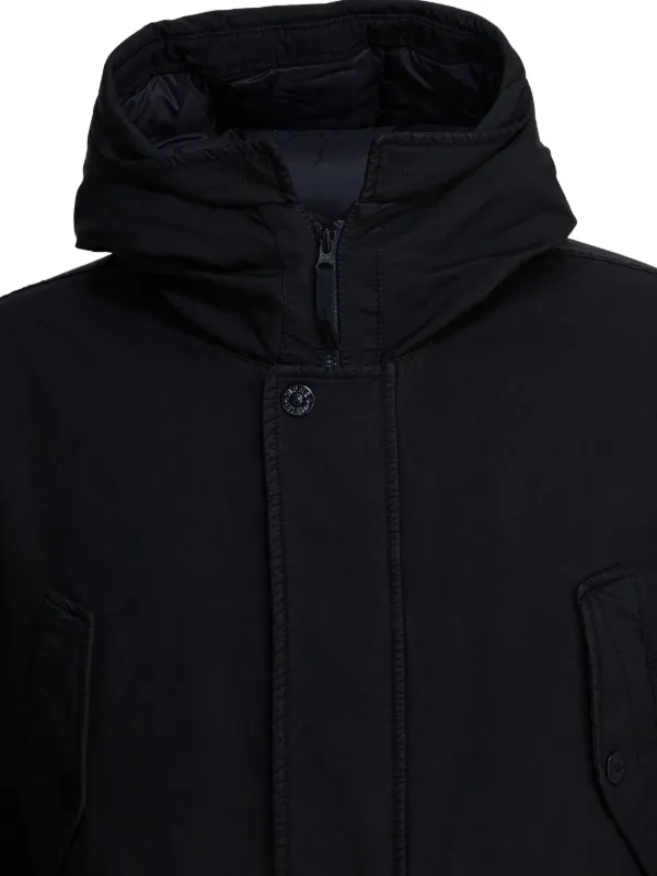 ジャケット・アウター STONE  GHOST Lsize Stone Island David Tc Ghost hooded-pocketed Coat | Black | FARFETCH