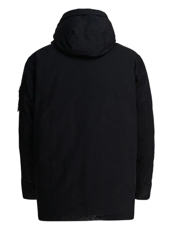 Stone Island David Tc Ghost hooded-pocketed Coat | Black | FARFETCH