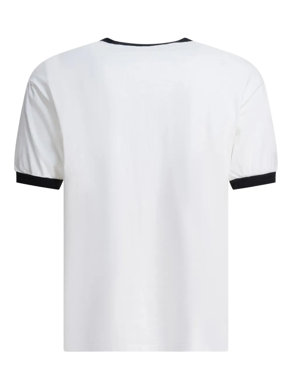 KAPITAL T-shirt met contrasterend detail en zak Wit