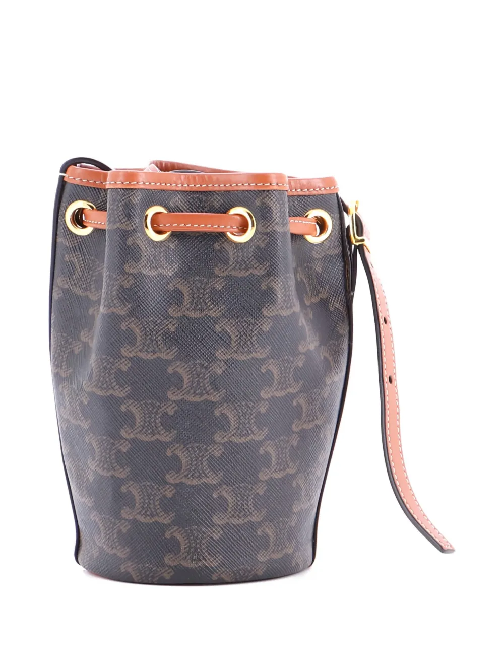 Celine Pre-Owned Drawstring Triomphe Coated Canvas Mini bucket bag | Pre-Owned | Image 2