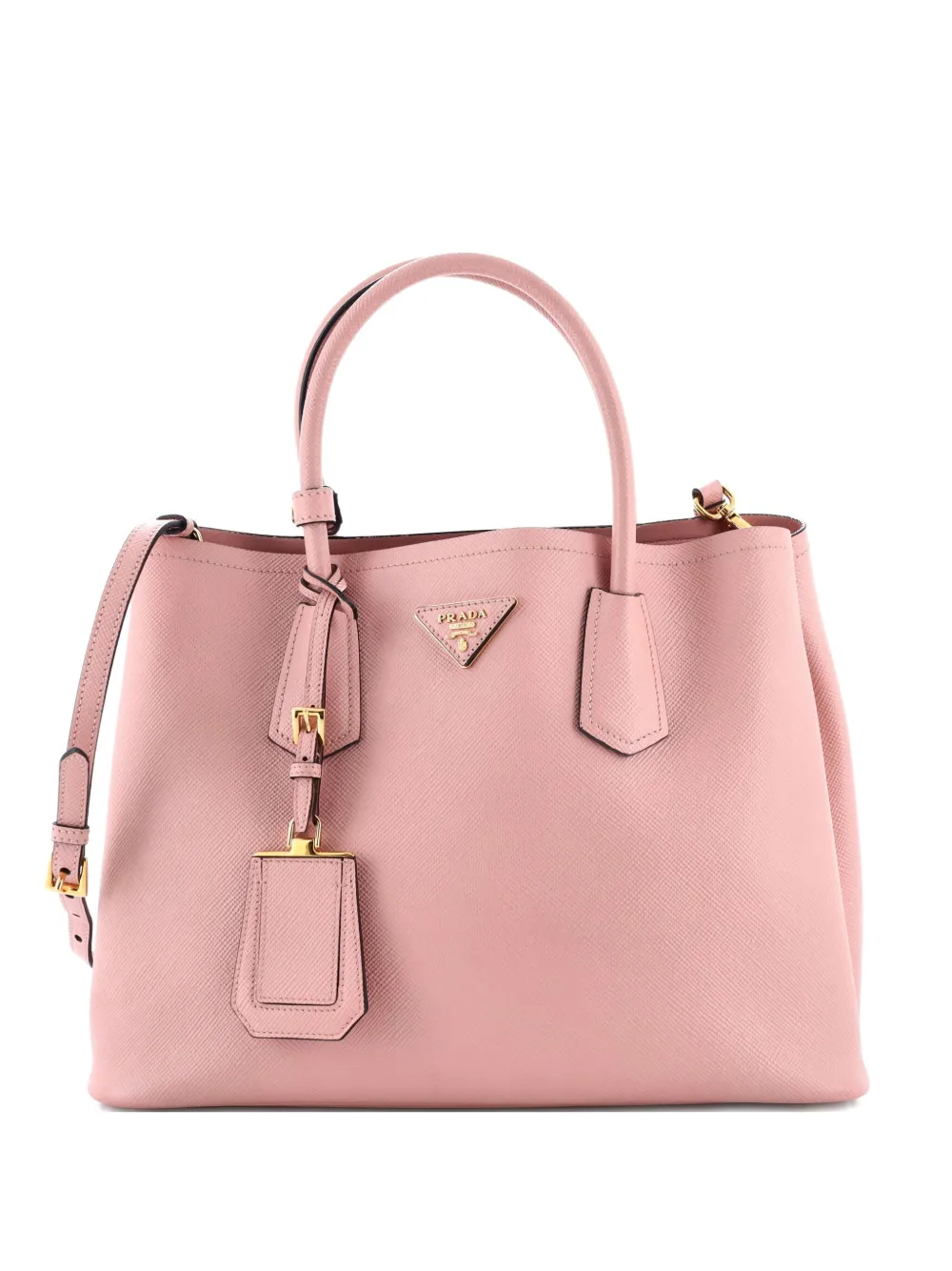 Prada Pre-Owned Cuir Double Saffiano Leather Medium tote bag - ピンク Prada Pre-Owned Cuir Double Saffiano Leather Medium tote bag - ピンク