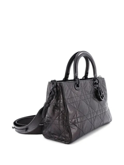 Christian Dior Pre-Owned Ultra Matte Lady D-Sire Bag Macrocannage Crinkled Calfskin Medium tote bag
