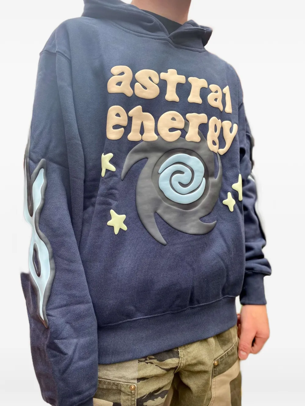 Broken Planet Astral-print Hoodie In Blue