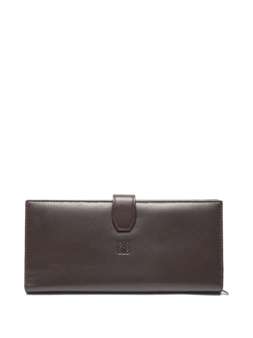 Pre-owned Loewe 1990s-2000s Anagram Flap Wallet In Brown