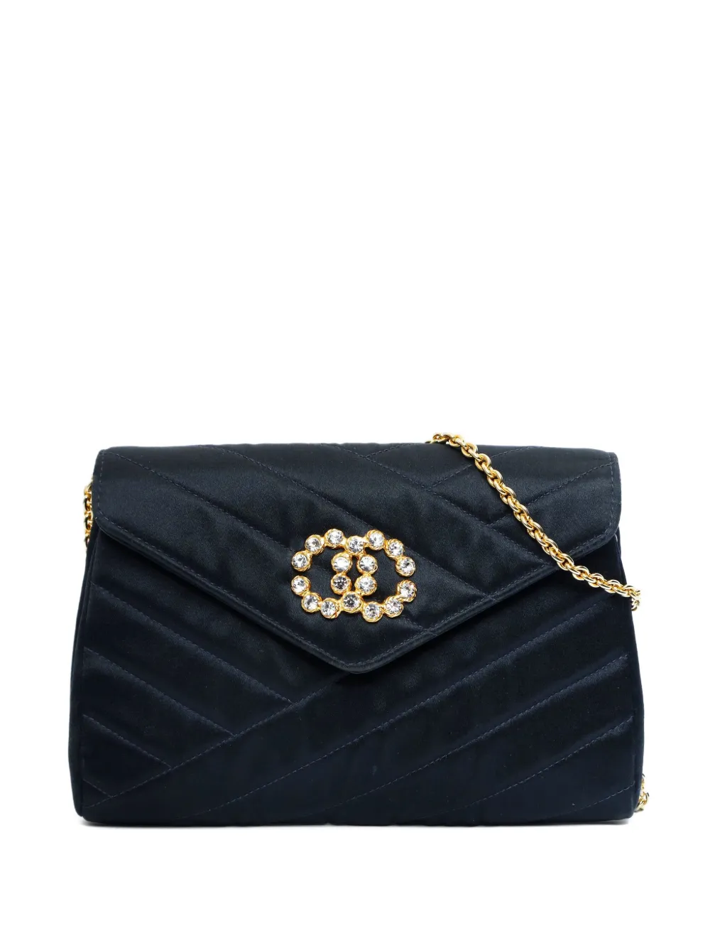 CHANEL Pre-Owned 1991-1994 CC Mark chevron quilted shoulder bag | Black | Image 1