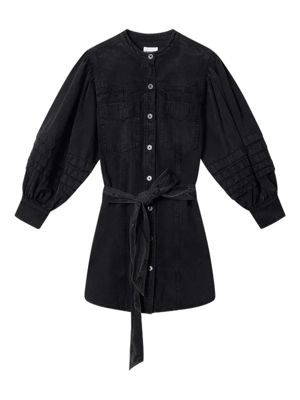 Marant Étoile Moe Ruffle-details Mini Dress in Black