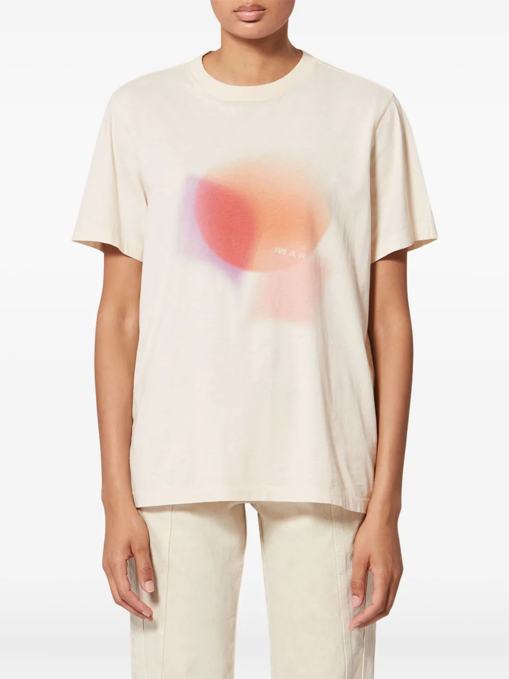 Isabel Marant Étoile Zewel Graphic T-shirt In Neutral