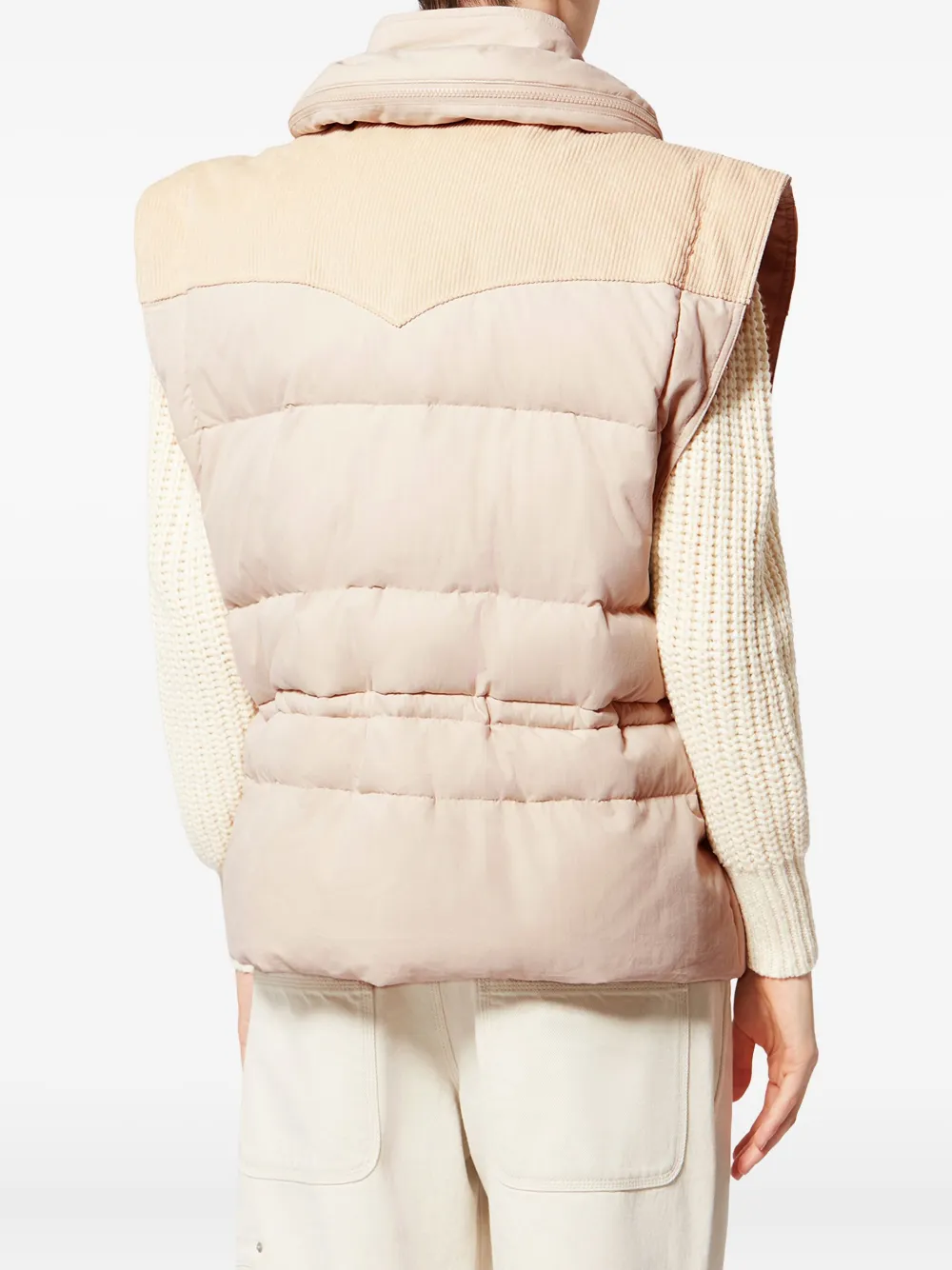 Isabel Marant Étoile Olfa Corduroy-detail Padded Gilet In Neutral