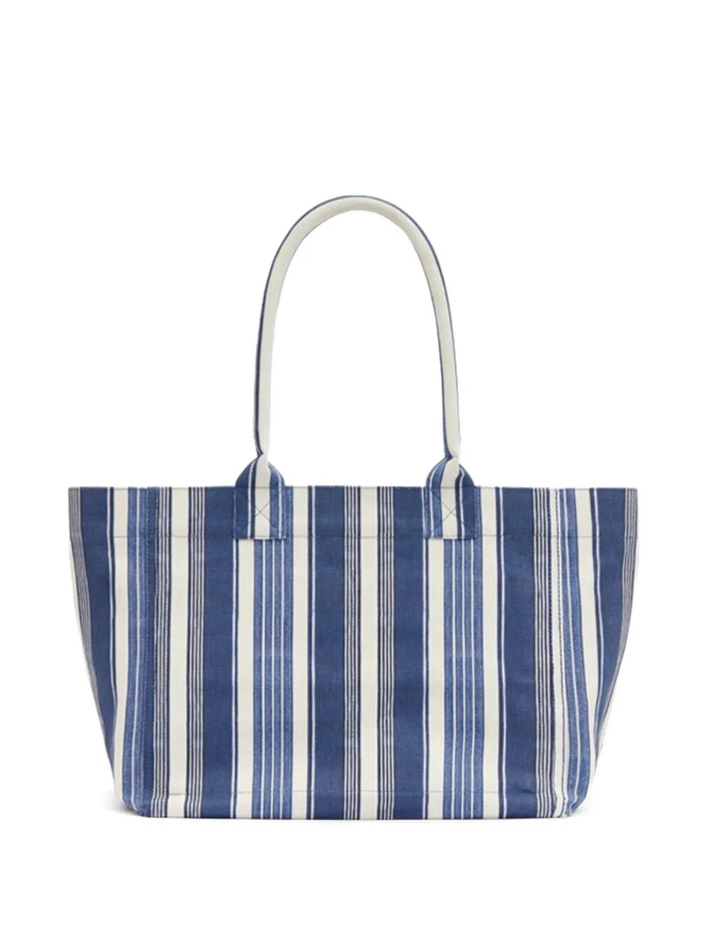 ISABEL MARANT Yenky gestreepte shopper met logopatch Blauw