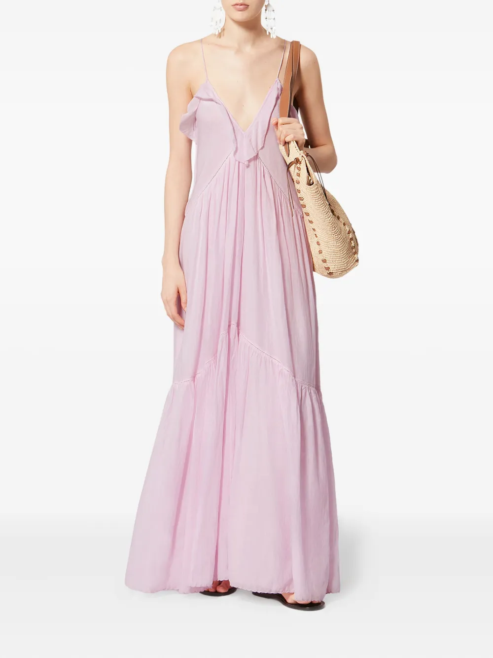 MARANT ÉTOILE Vasma ruffled maxi dress - Roze