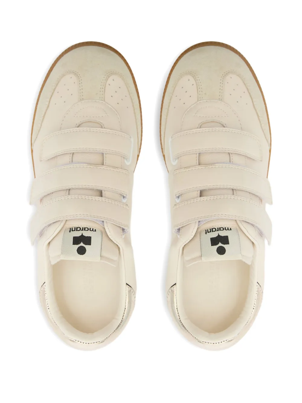 Isabel Marant Beth Leather Sneakers In Neutral