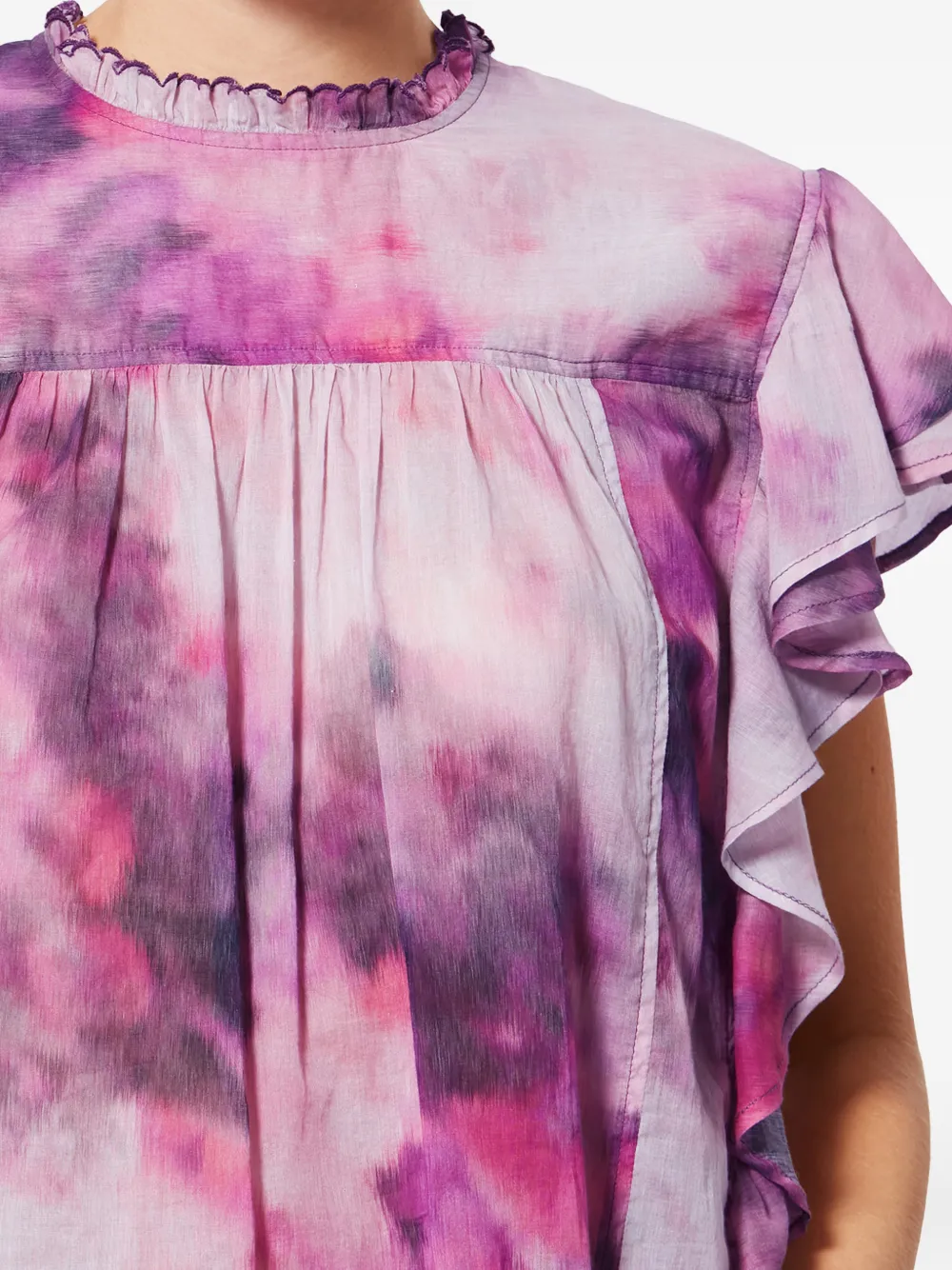MARANT ÉTOILE Dalyane Top in Purple, view 5