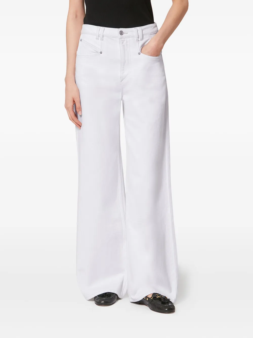Isabel Marant Lemony Pocket Jeans In White