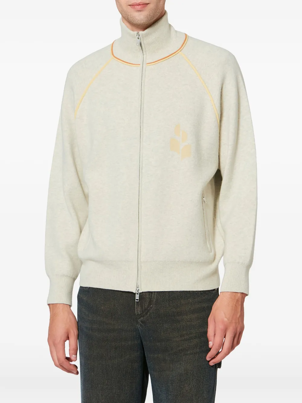  Marant Sergio Zip-up Sweatshirt - Neutrals 