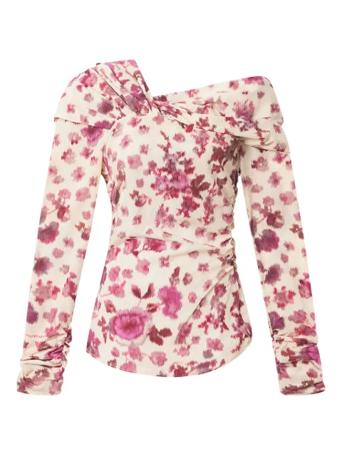 ISABEL MARANT floral knot silk top