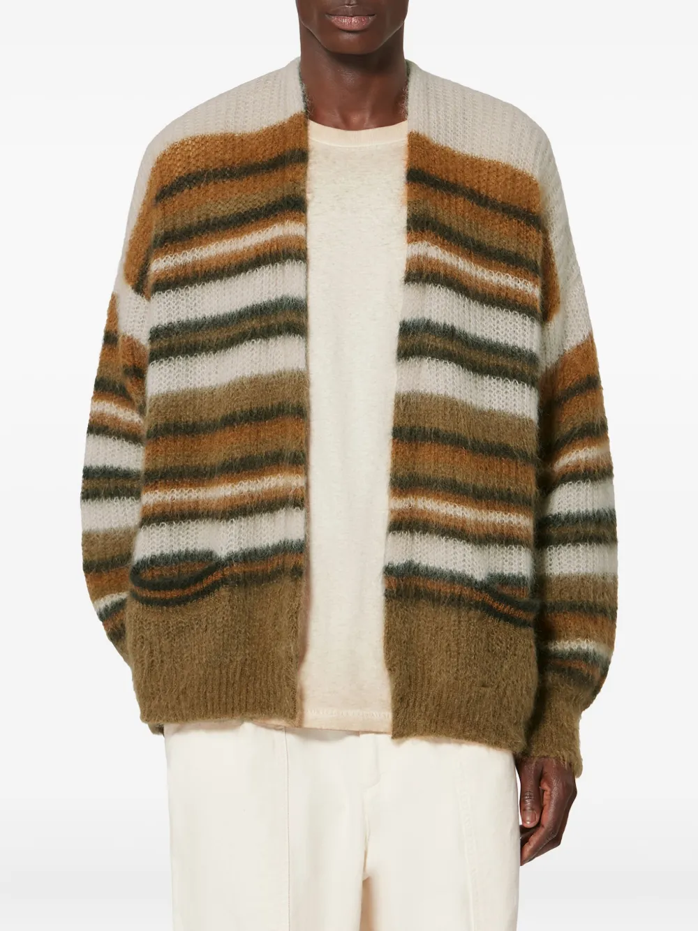  Marant Danah Striped Cardigan - Brown 