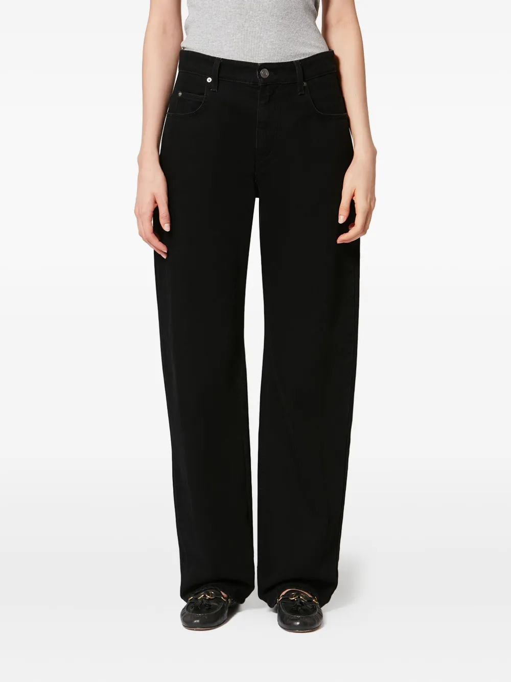 Isabel Marant Dromie Flared Jeans In Black