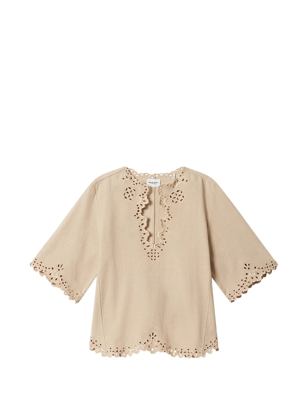 MARANT ÉTOILE Shana broderie anglaise T-shirt - Toni neutri