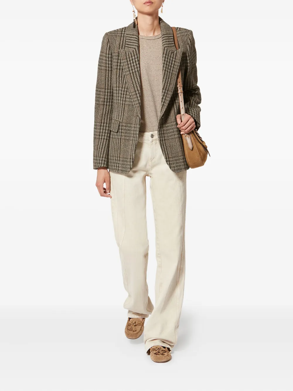 Isabel Marant Étoile Kerstin Checked Blazer In Brown