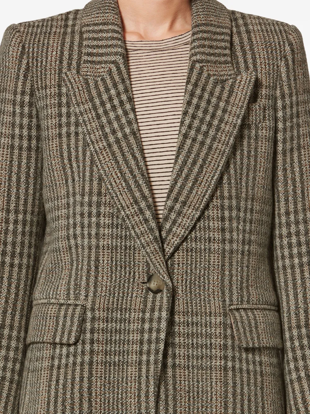 Isabel Marant Étoile Kerstin Checked Blazer In Brown