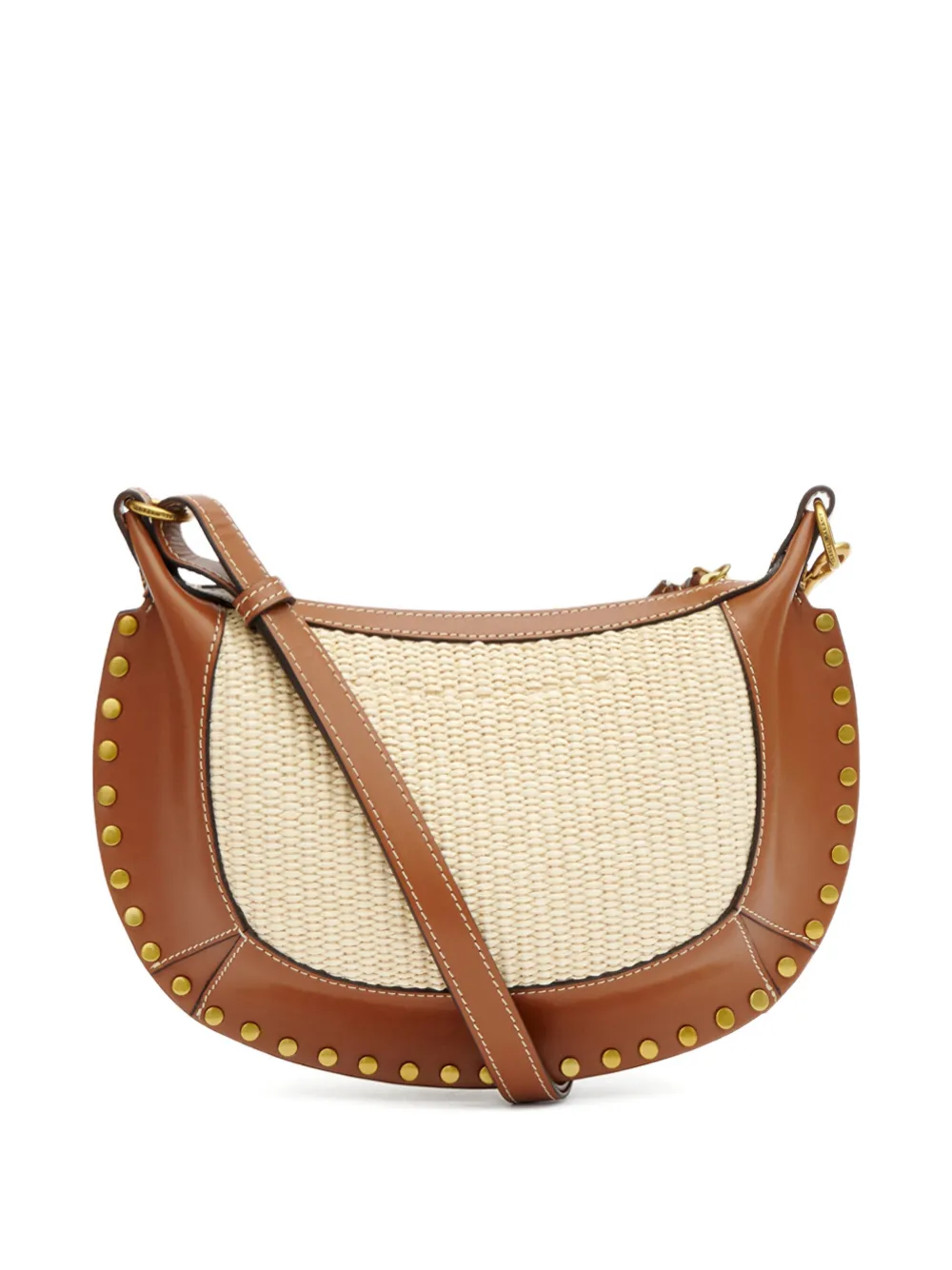 ISABEL MARANT Oskan Moon schoudertas met studs Bruin