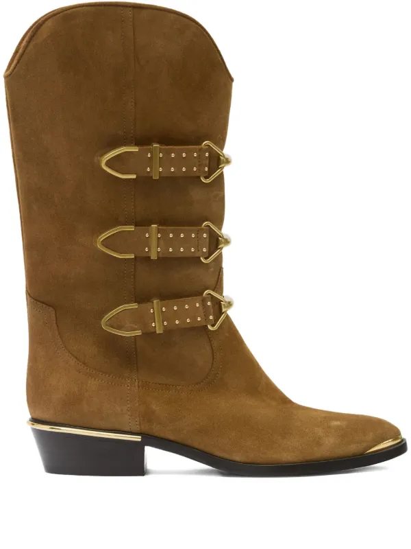 Isabel Marant Mexia Suede Leather Boots in Brown