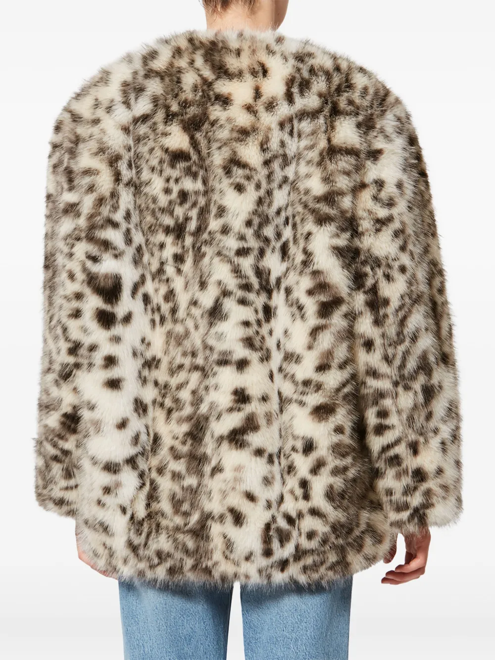 Isabel Marant Aglae Animal-print Coat In Brown