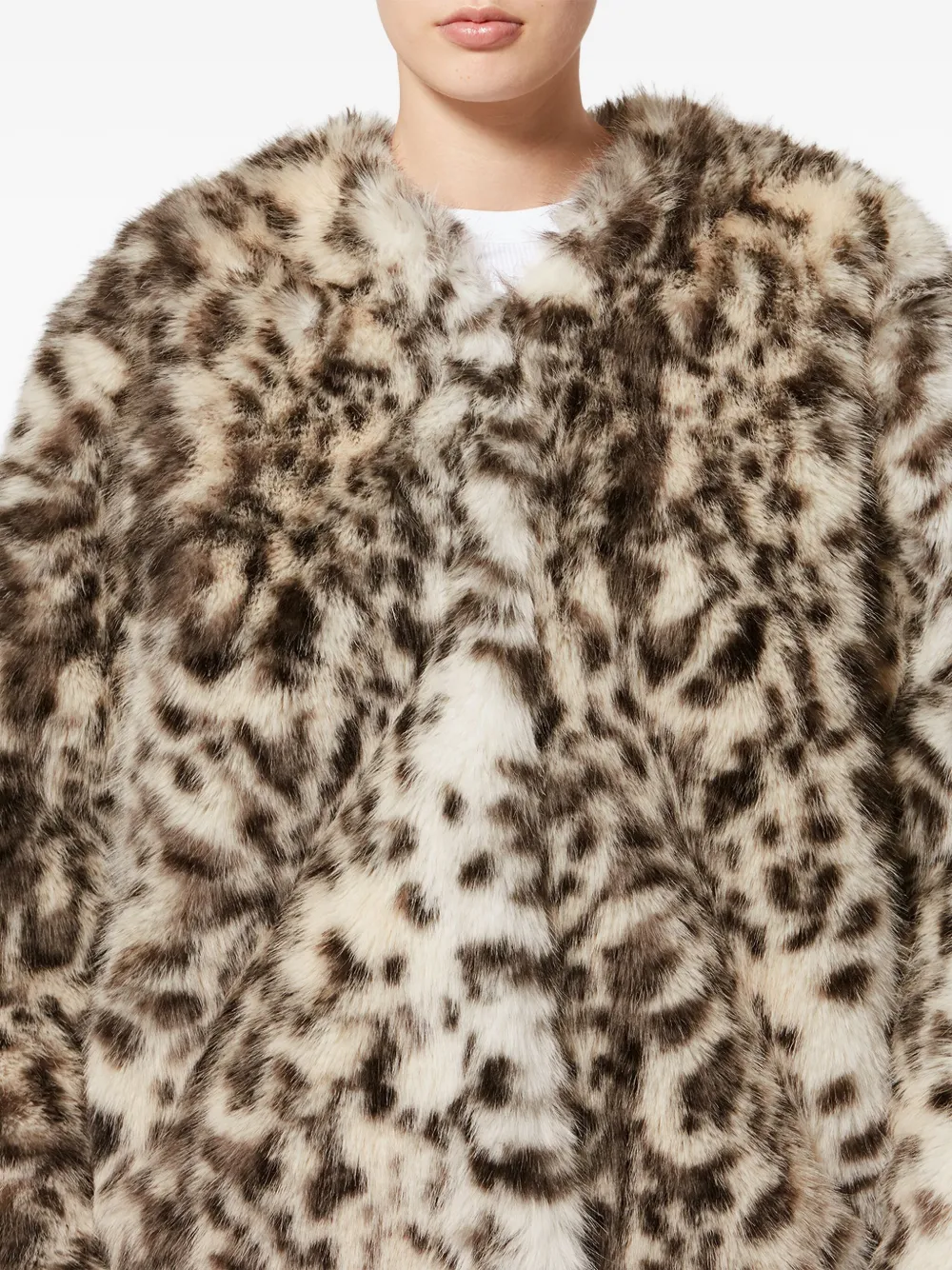 Isabel Marant Aglae Animal-print Coat In Brown