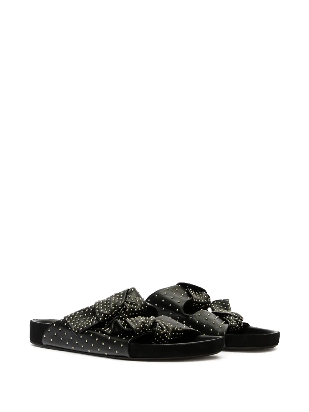 ISABEL MARANT Lennyo sandalen met studs en strik Zwart