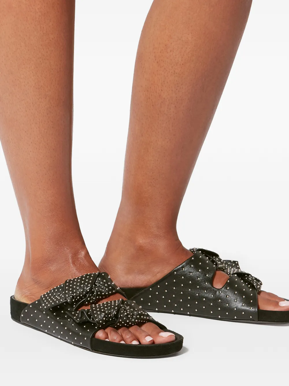ISABEL MARANT Lennyo sandalen met studs en strik Zwart