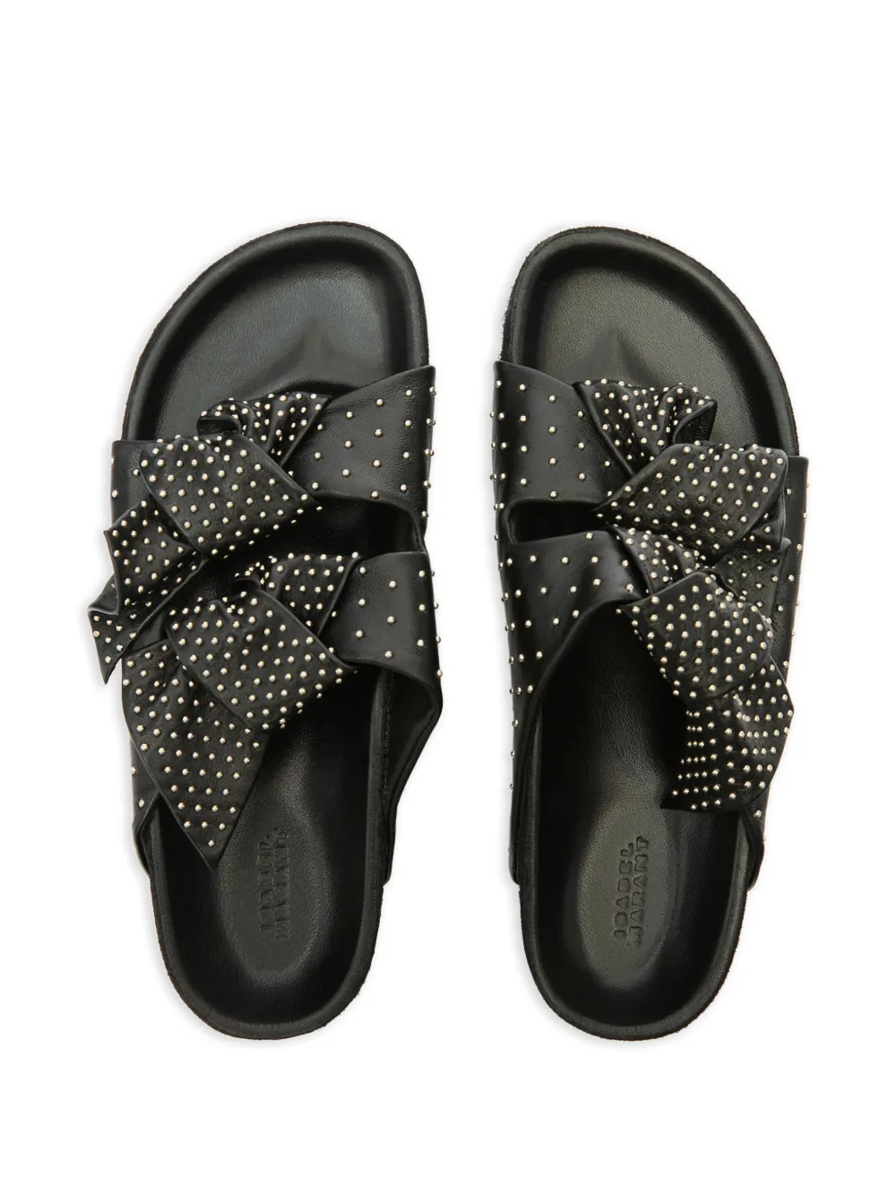 ISABEL MARANT Lennyo sandalen met studs en strik Zwart